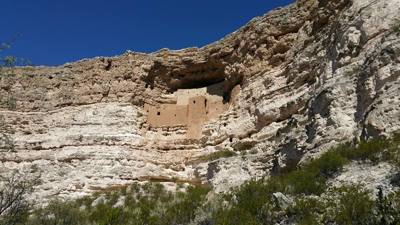 Montezuma Castle.  The bark on the trees here was very interesting.