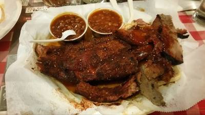 Pork ribs and brisket at Rendezvous