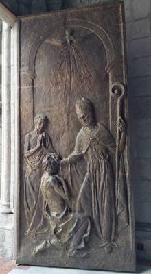 You don't have to be religious to appreciate the beautiful doors of Basilica del Voto Nacional