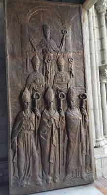 You don't have to be religious to appreciate the beautiful doors of Basilica del Voto Nacional