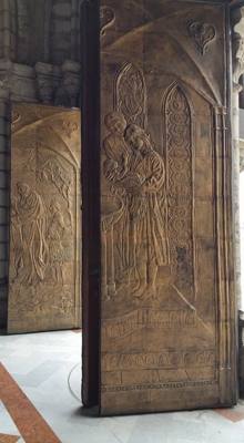 You don't have to be religious to appreciate the beautiful doors of Basilica del Voto Nacional