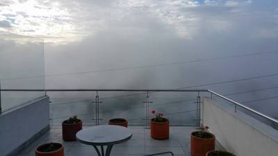 When the clouds are going by your porch. ..feels like Mt. Olympus lol.
