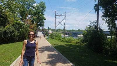 So Lynn and I are riding down 7 highway from the Ozarks and she sees this bridge and is like "I always wanted to walk ac