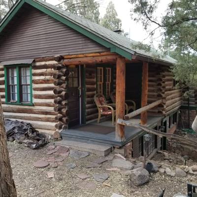 Made it to the cabin in Manitou Springs. Start unpacking...queue the horny buck chasing the super tired doe like 5 feet