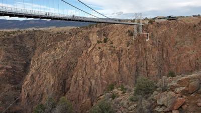 The Royal Gorge...1000 ft to the river below.