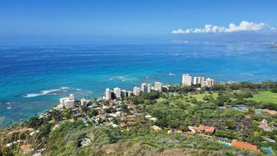 A hike up Diamond Head to get the day started.