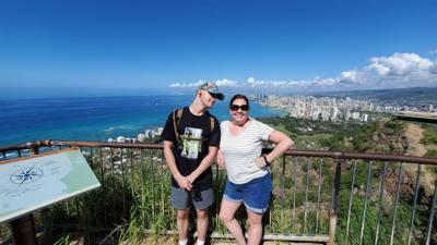 A hike up Diamond Head to get the day started.