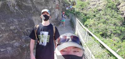 A hike up Diamond Head to get the day started.