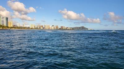 Sunset Cruise before dinner. Great way to end the day. Had some good whale watching and got to see Diamond Head from the