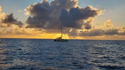Sunset Cruise before dinner. Great way to end the day. Had some good whale watching and got to see Diamond Head from the