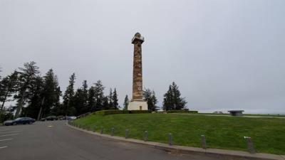 The views at the Astoria Column we're fantastic!  About 240 degrees of unobstructed view around the mountain.  And the d