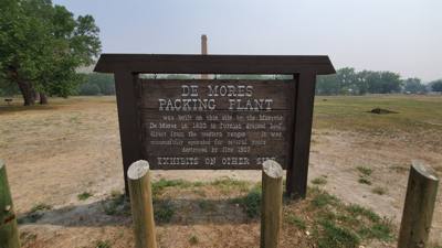 This was the De Mores Packing Plant.  This was central to the beef industry here.