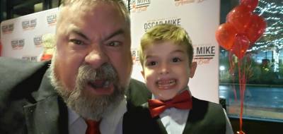Julie, Linnea, Avery and I had a great time at the Oscar Mike Ball in Chicago last night having it with our buddy Tim.  