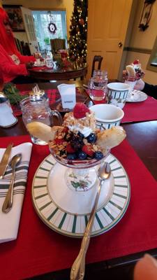 Today's phenomenal breakfast provided by Bob & Deb at the Miller-Dunham House.