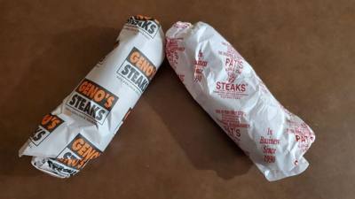ITS TIME!  Let's do this!  Phily Cheesesteak battle royale...

My opinion:  Between these two I enjoyed the Geno's best.