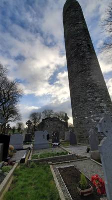 Interesting stop on the way to Belfast today. A Monastic site. Learned something new about the Celtic Cross. Apparent