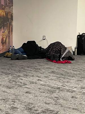 Fly all day from Ireland... Miss the connecting flight due to weather.  Someone want to come get us in Nashville?  Kiddi