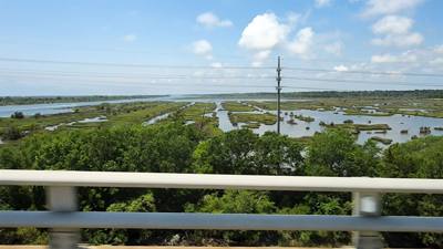 Random pics from the bridge to Topsail Island