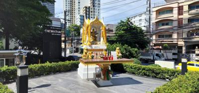 Shrine outside of our hotel in Bangkok.