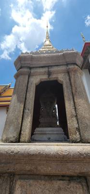 Wat Pho Temple today was both beautiful and educational.  Also known as the Temple of the Reclining Buddha.  Was built i