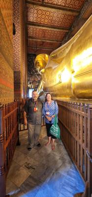 Wat Pho Temple today was both beautiful and educational.  Also known as the Temple of the Reclining Buddha.  Was built i