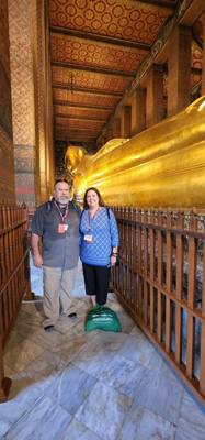 Wat Pho Temple today was both beautiful and educational.  Also known as the Temple of the Reclining Buddha.  Was built i