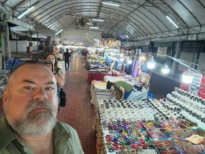 Stopped by the Chiang Mai Night Market after dinner.  Interesting but quite a bit of the mass produced touristy stuff.  