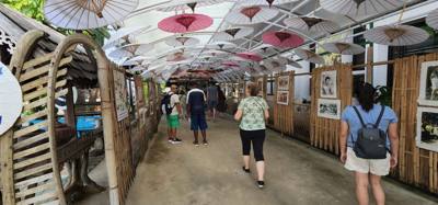 I'm labeling the Bosang Umbrella Making Center as the  "pleasantly surprised" excursion of the day.  I wasn't holding ou