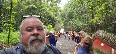 First Temple today. Lots of steps! Whew! This one was an adventure. We were told we can do the steps or do the path