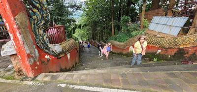 First Temple today. Lots of steps! Whew! This one was an adventure. We were told we can do the steps or do the path