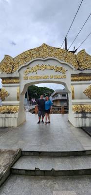 The Northern most point of Thailand.  Right on the Myanmar (Burma) border.