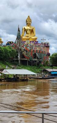 After lunch today was a boat ride down the Mekong River.  Got a picture of Myanmar, Laos and Thailand all in one picture
