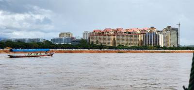 After lunch today was a boat ride down the Mekong River.  Got a picture of Myanmar, Laos and Thailand all in one picture