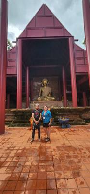 A quick stop on the way back to the resort at another Temple and to see some teak wood.