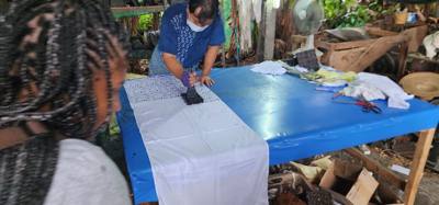 Stopped by a place that makes indigo items. Kind of fascinating process for how they create the dye with plants and ash
