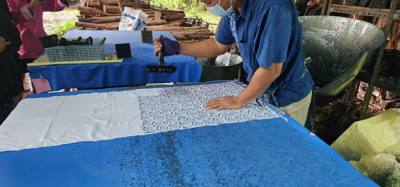 Stopped by a place that makes indigo items. Kind of fascinating process for how they create the dye with plants and ash