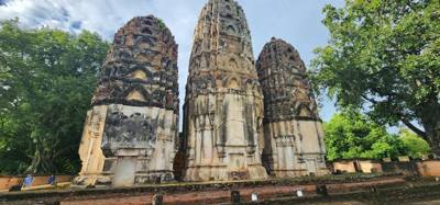 Spent the morning exploring the ruins of old Sukhothai.  Several ancient temples.  Udom brought us here in the morning b