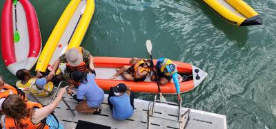 First stop on the island hopping tour of Phuket was a canoe tour of some caves. Tried to catch pics of everyone.