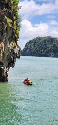 First stop on the island hopping tour of Phuket was a canoe tour of some caves. Tried to catch pics of everyone.