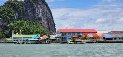 Second stop on the Phuket Island hopping tour was Koh Panyee village. We got off of our larger boat for a smaller more