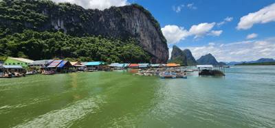 Second stop on the Phuket Island hopping tour was Koh Panyee village. We got off of our larger boat for a smaller more