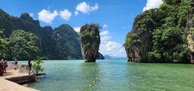 This is what I've been waiting for. I've wanted to shoot photos of this island and that rock pillar in the ocean for a