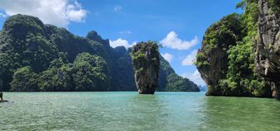 This is what I've been waiting for. I've wanted to shoot photos of this island and that rock pillar in the ocean for a