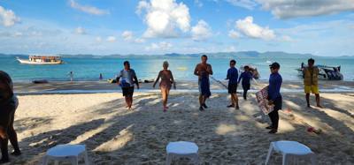 Our last stop was on an island.  I think it was Na Ka Island.  I'll confirm tomorrow.  This was an opportunity to canoe 