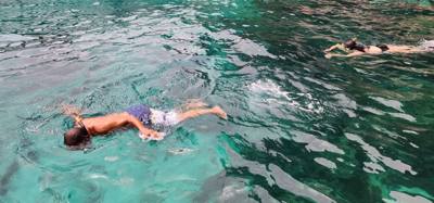 First, second and third stops today were on Phi Phi Lay Island. Swimming, monkeys and snorkeling. The swim cove was be