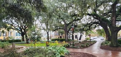 Walking tour this morning to get the juices flowing.  Savannah has so many park squares!  Chuck was very knowledgeable.