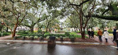 Walking tour this morning to get the juices flowing.  Savannah has so many park squares!  Chuck was very knowledgeable.