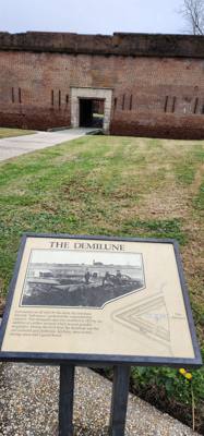 Ft Pulaski is definitely a two parter.  Pretty big.  Way larger than old Ft Jackson down the road and more modern. Lots 