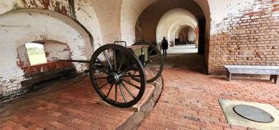 Ft Pulaski is definitely a two parter.  Pretty big.  Way larger than old Ft Jackson down the road and more modern. Lots 