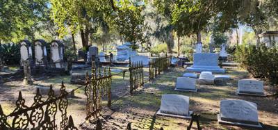 Yep, we're back in the cemeteries.  The age and wear on some of the headstones already makes it kinda creepy and beautif